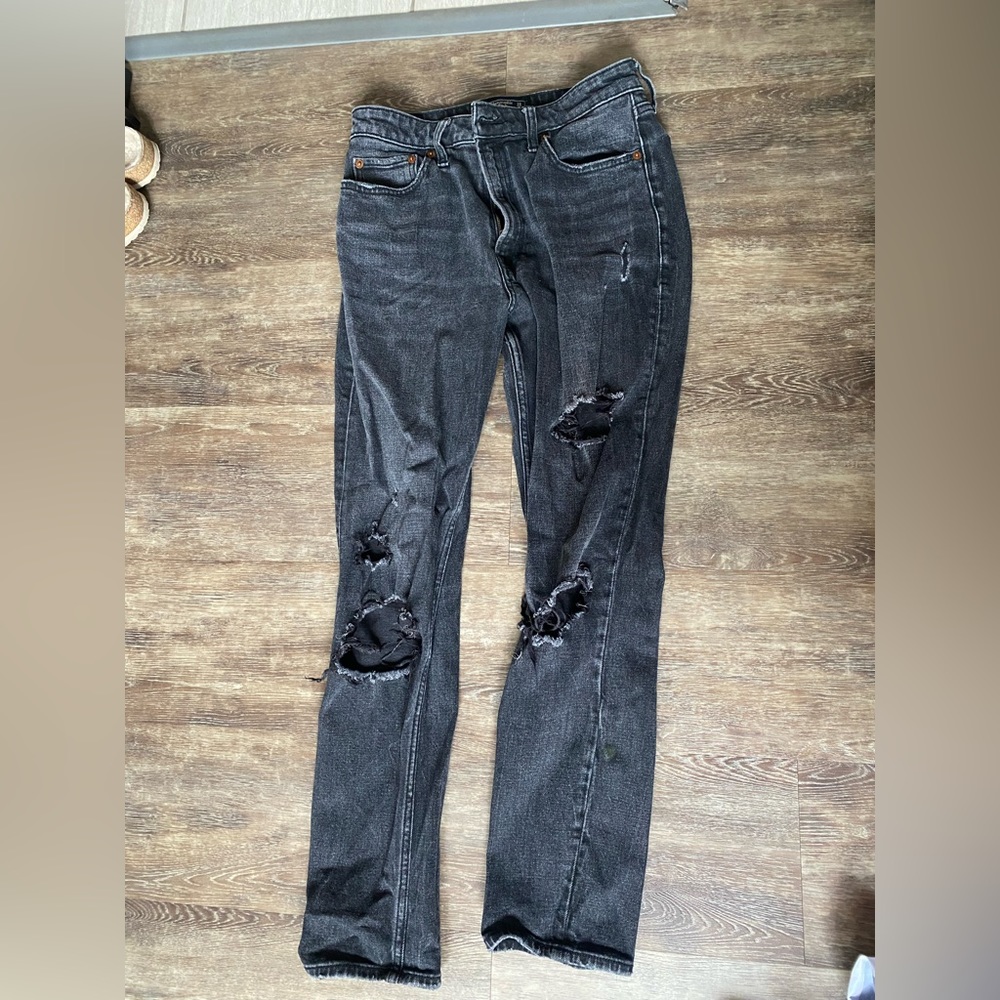 High waisted Abercrombie black jeans